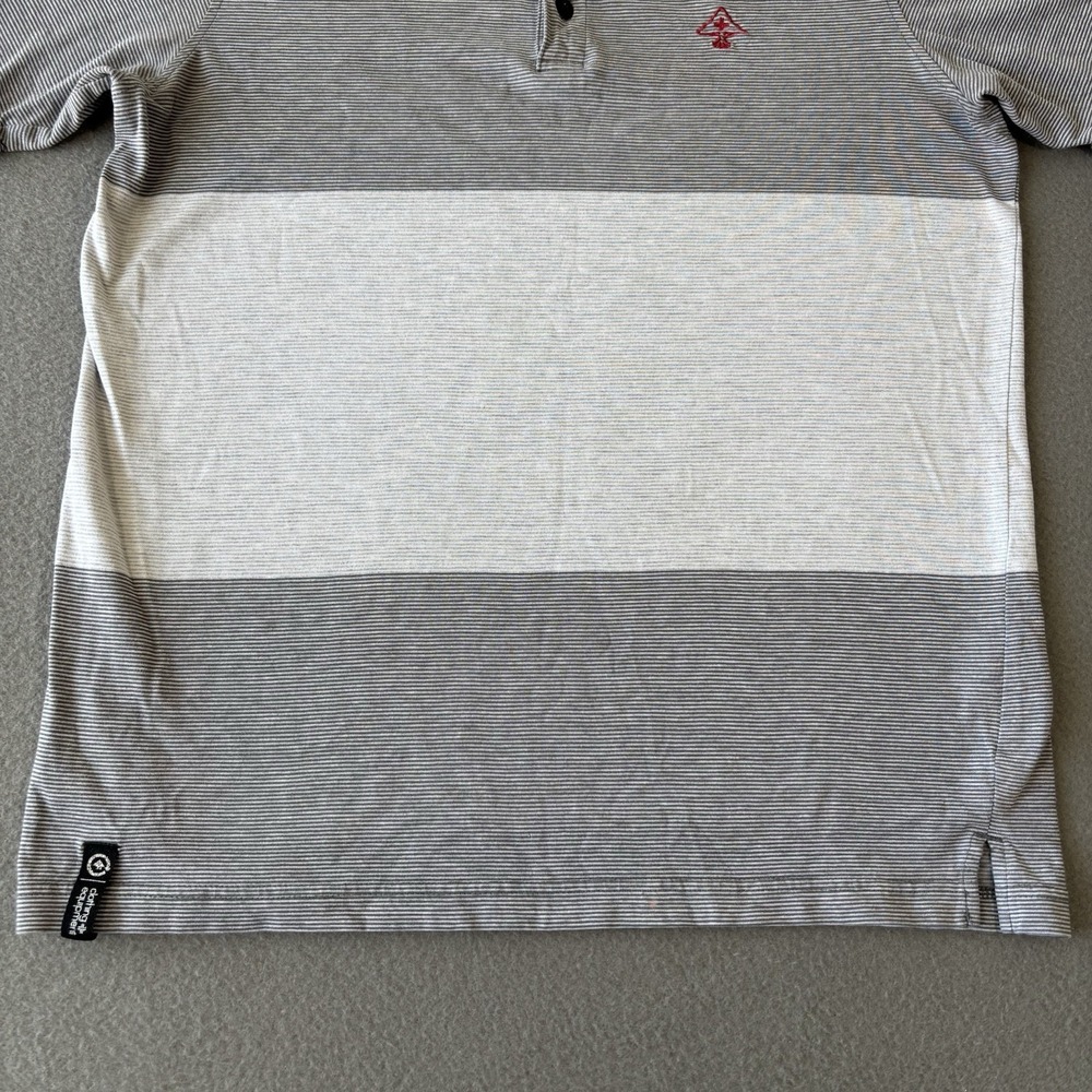 LRG Clothing Equipment Mens Polo Size M VTG Y2K Skate‎ Colorblock Striped 2000s - Picture 5 of 11